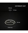 25W LED Designer-Pendelleuchte - Ø40cm, Sandy Black, 4000K, dekorative Deckenlampe