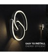 22W LED Designer Wandleuchte - 30x11cm, 4000K, Schwarz, inkl. Leuchtmittel