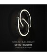 22W LED Designer Wandleuchte - 30x11cm, 4000K, Schwarz, inkl. Leuchtmittel