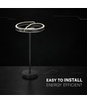 V-Tac 25W LED Designer-Tischleuchte - 4000K, Mattschwarz, dekorativ
