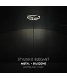 25W LED Designer Stehleuchte - Ø30 x 142cm, Mattschwarz, 4000K