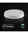 V-Tac 12W Ø17cm Backlit LED-Aufbaupanel - 3-in-1 CCT, Cree Chip, 6 Jahre Garantie, rund weiß