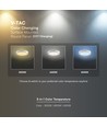 V-Tac 12W Ø17cm Backlit LED-Aufbaupanel - 3-in-1 CCT, Cree Chip, 6 Jahre Garantie, rund weiß