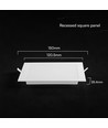 6W quadratisches LED-Einbaupanel - Backlit, CCT, 3-in-1, CREE Chip, 6 Jahre Garantie