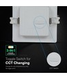 6W quadratisches LED-Einbaupanel - Backlit, CCT, 3-in-1, CREE Chip, 6 Jahre Garantie