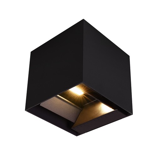 V-Tac 9W Solara Wandleuchte mit Sensor - Solar, IP65, 3-in-1 CCT, schwarz