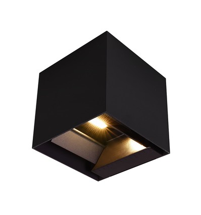 V-Tac 9W Solara Wandleuchte mit Sensor - Solar, IP65, 3-in-1 CCT, schwarz