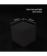 V-Tac 9W Solara Wandleuchte mit Sensor - Solar, IP65, 3-in-1 CCT, schwarz