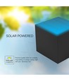 V-Tac 9W Solara Wandleuchte mit Sensor - Solar, IP65, 3-in-1 CCT, schwarz