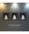 V-Tac 9W Solara Wandleuchte mit Sensor - Solar, IP65, 3-in-1 CCT, schwarz