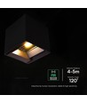 V-Tac 9W Solara Wandleuchte mit Sensor - Solar, IP65, 3-in-1 CCT, schwarz