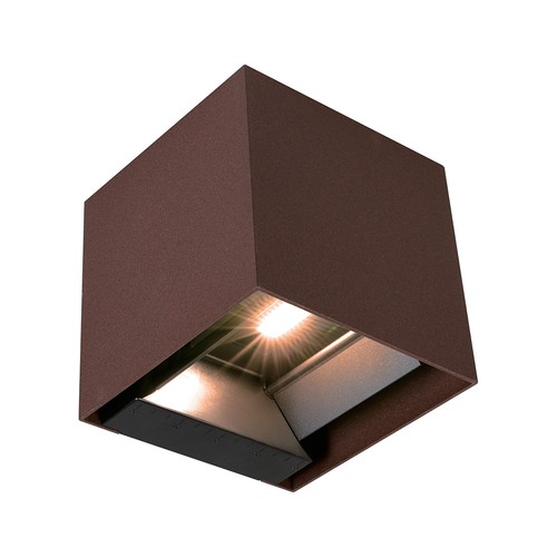 V-Tac 9W Solara Wandleuchte mit Sensor, CCT - IP65, PIR-Sensor, Cortenfarben, Solar, 3 Lichtfarben