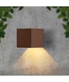 V-Tac 9W Solara Wandleuchte mit Sensor, CCT - IP65, PIR-Sensor, Corten-Farbe, Solar, 3 Lichtfarben