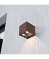 V-Tac 9W Solara Wandleuchte mit Sensor, CCT - IP65, PIR-Sensor, Corten-Farbe, Solar, 3 Lichtfarben