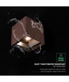 V-Tac 9W Solara Wandleuchte mit Sensor, CCT - IP65, PIR-Sensor, Corten-Farbe, Solar, 3 Lichtfarben