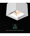 V-Tac 9W Solara Wandleuchte mit Sensor - IP65, weiß, 3-in-1 CCT, Solar