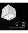 V-Tac 9W Solara Wandleuchte mit Sensor - IP65, weiß, 3-in-1 CCT, Solar