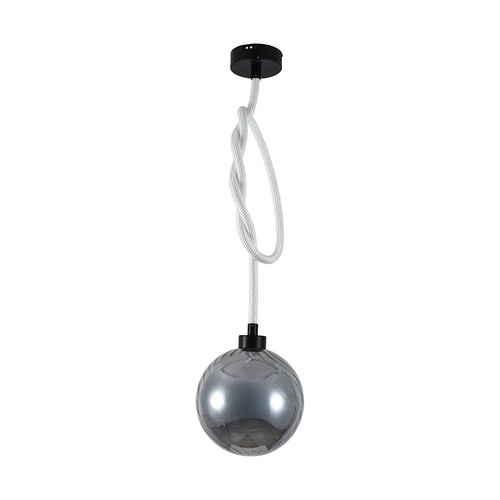 20W LED Designer-Pendelleuchte - Ø23cm, Rauchglas, 3000K, Höhe 180cm, inkl. Leuchtmittel