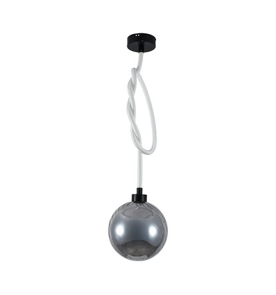 20W LED Designer-Pendelleuchte - Ø23cm, Rauchglas, 3000K, Höhe 180cm, inkl. Leuchtmittel