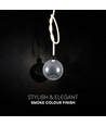 20W LED Designer-Pendelleuchte - Ø23cm, Rauchglas, 3000K, Höhe 180cm, inkl. Leuchtmittel