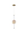 8W LED Designer-Pendelleuchte - Ø15cm, 3000K, Amber/Weiß, dekorative Deckenlampe