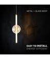 8W LED Designer-Pendelleuchte - Ø15cm, 3000K, Amber/Weiß, dekorative Deckenlampe