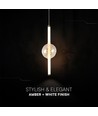 8W LED Designer-Pendelleuchte - Ø15cm, 3000K, Amber/Weiß, dekorative Deckenlampe
