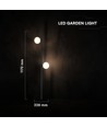 2er-Set 3W LED-Gartenleuchte - Schwarz, IP65, 3000K, inkl. Leuchtmittel