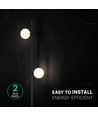 2er-Set 3W LED-Gartenleuchte - Schwarz, IP65, 3000K, inkl. Leuchtmittel