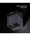 V-Tac 9W Solara Wandleuchte mit Sensor - IP65, schwarz, 3-in-1 CCT, Solar