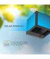 V-Tac 9W Solara Wandleuchte mit Sensor - IP65, schwarz, 3-in-1 CCT, Solar