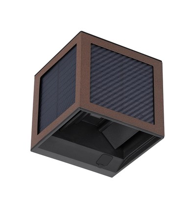 V-Tac 9W Solara Wandleuchte mit Sensor, CCT - IP65, Cortenfarben, Solar