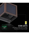 V-Tac 9W Solara Wandleuchte mit Sensor, CCT - IP65, Cortenfarben, Solar