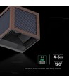 V-Tac 9W Solara Wandleuchte mit Sensor, CCT - IP65, Cortenfarben, Solar