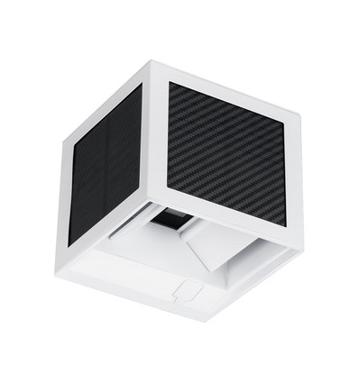 V-Tac 9W LED Solar-Wandleuchte mit PIR-Sensor - CCT, IP65, weißes Gehäuse