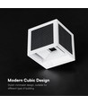 V-Tac 9W LED Solar-Wandleuchte mit PIR-Sensor - CCT, IP65, weißes Gehäuse