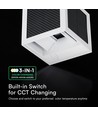 V-Tac 9W LED Solar-Wandleuchte mit PIR-Sensor - CCT, IP65, weißes Gehäuse