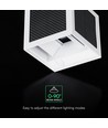 V-Tac 9W LED Solar-Wandleuchte mit PIR-Sensor - CCT, IP65, weißes Gehäuse