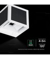 V-Tac 9W LED Solar-Wandleuchte mit PIR-Sensor - CCT, IP65, weißes Gehäuse
