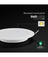 V-Tac 6W Ø10,6cm Backlit LED-Einbaupanel - 3-in-1 CCT, CREE Chip, 6 Jahre Garantie, rund