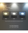 V-Tac 6W Ø10,6cm Backlit LED-Einbaupanel - 3-in-1 CCT, CREE Chip, 6 Jahre Garantie, rund