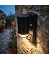 GU10 Wandleuchte mit PIR-Sensor - IP44 Außenbereich, ohne Leuchtmittel