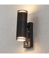 V-Tac GU10 Wandleuchte mit PIR-Sensor - Up/Down Light, IP44 Außen, Schwarz, ohne Leuchtmittel