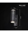 V-Tac GU10 Wandleuchte mit PIR-Sensor - Up/Down Light, IP44 Außen, Schwarz, ohne Leuchtmittel