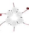 6er-Set 12V Downlight - 2,5W, rund, inkl. Lochsäge und Quick Connector, für Boot etc.