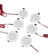 6er-Set 12V Downlight - 2,5W, rund, inkl. Lochsäge und Quick Connector, für Boot etc.