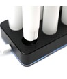 6er-Pack weiße LED-Kerzen inkl. Ladestation - Ø2cm, H: 25cm, Stabkerzen, inkl. Fernbedienung, Timer