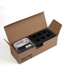 6er-Pack weiße LED-Kerzen inkl. Ladestation - Ø2cm, H: 25cm, Stabkerzen, inkl. Fernbedienung, Timer