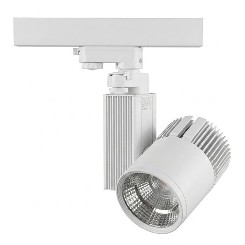 30W LED Schienenstrahler - 3-Phasen, weiß, für Fleisch