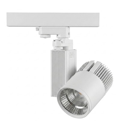30W LED Schienenstrahler - 3-Phasen, weiß, für Fleisch